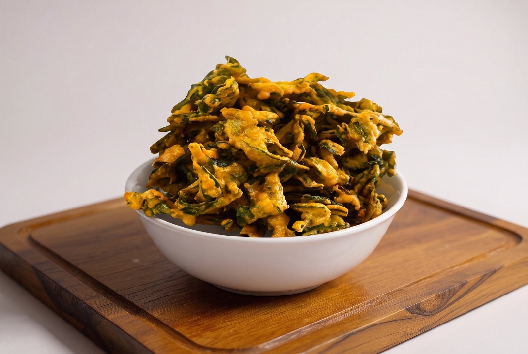 Baby Spinach Pakoda.