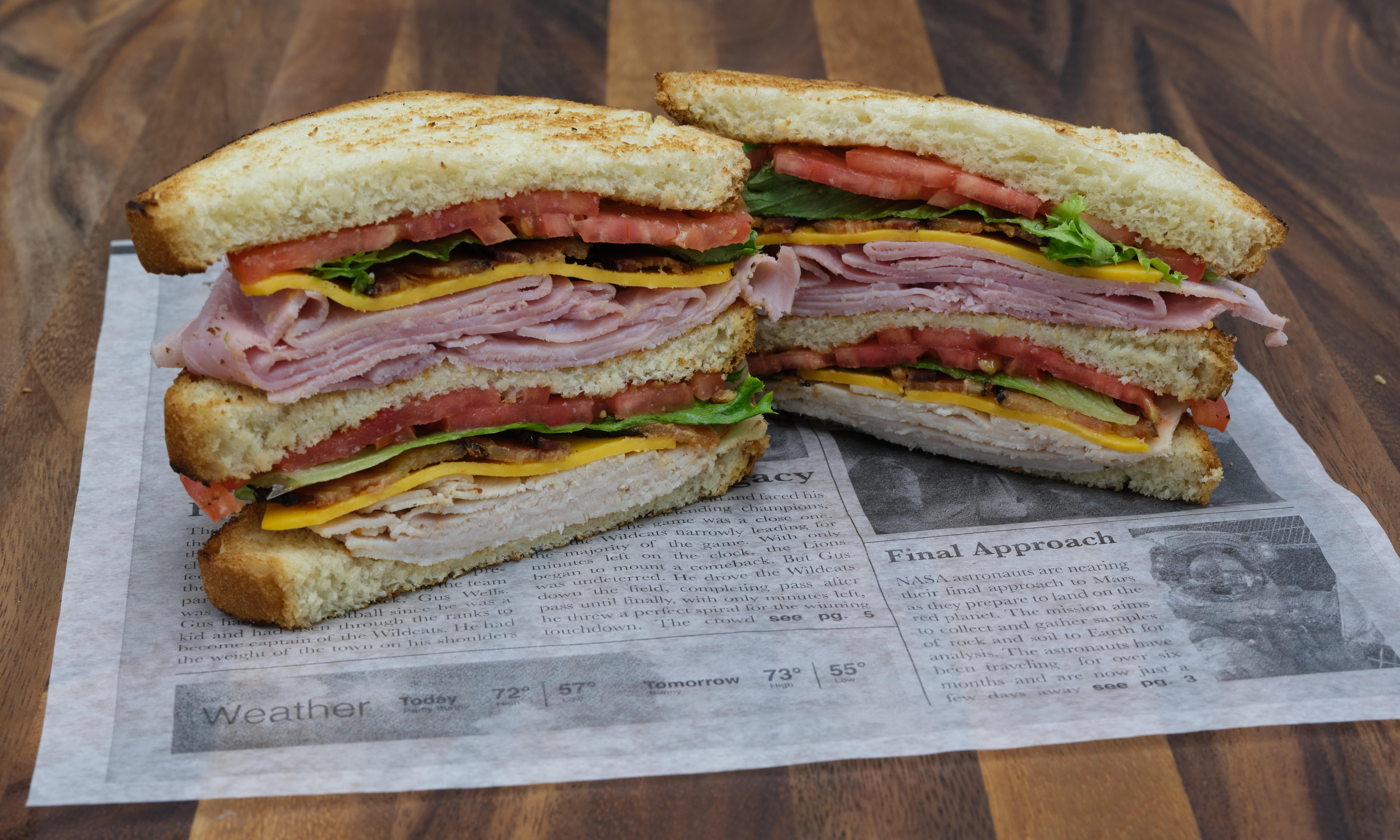 Triple Decker Club Sandwich.