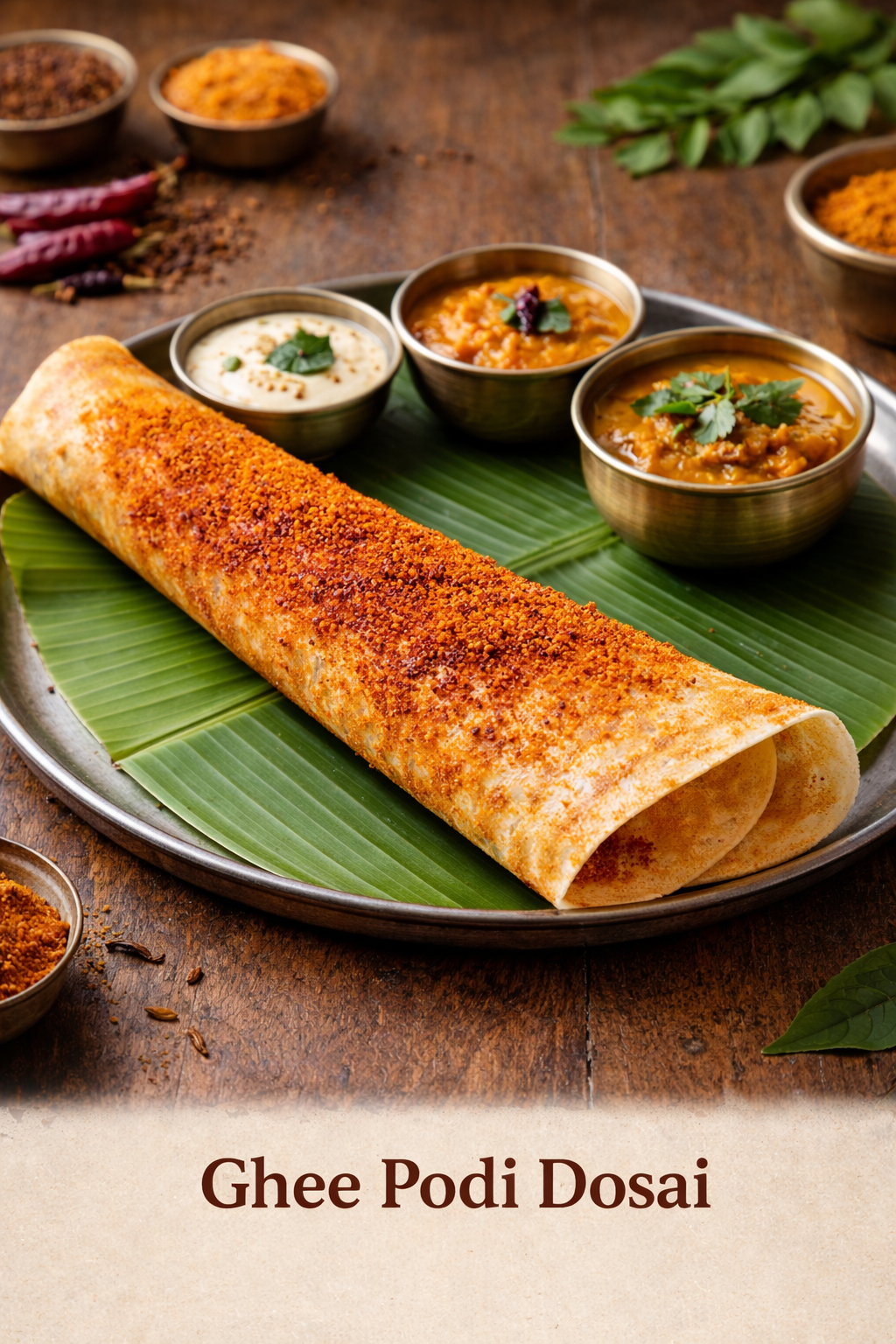 Ghee Podi Dosa.