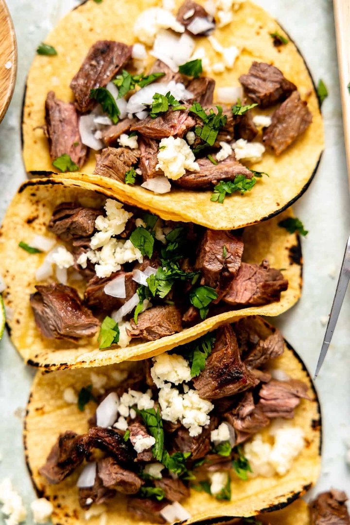 Carne asada taco.