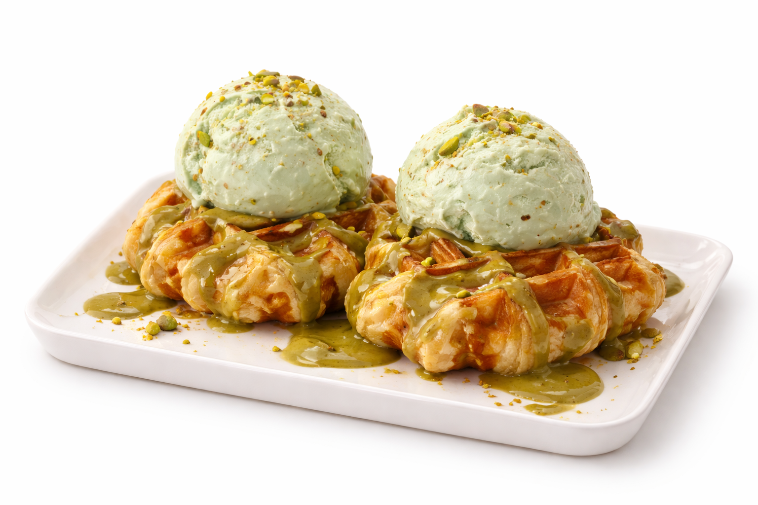 Pistachio Croffles.