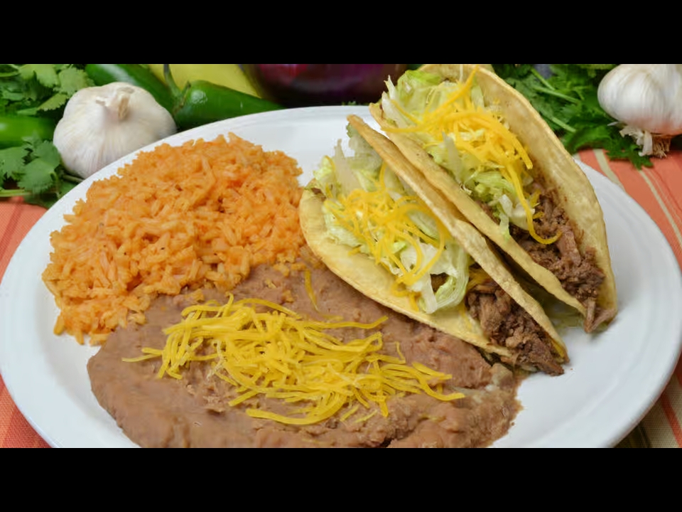 #2 Tacos Combo Plate.