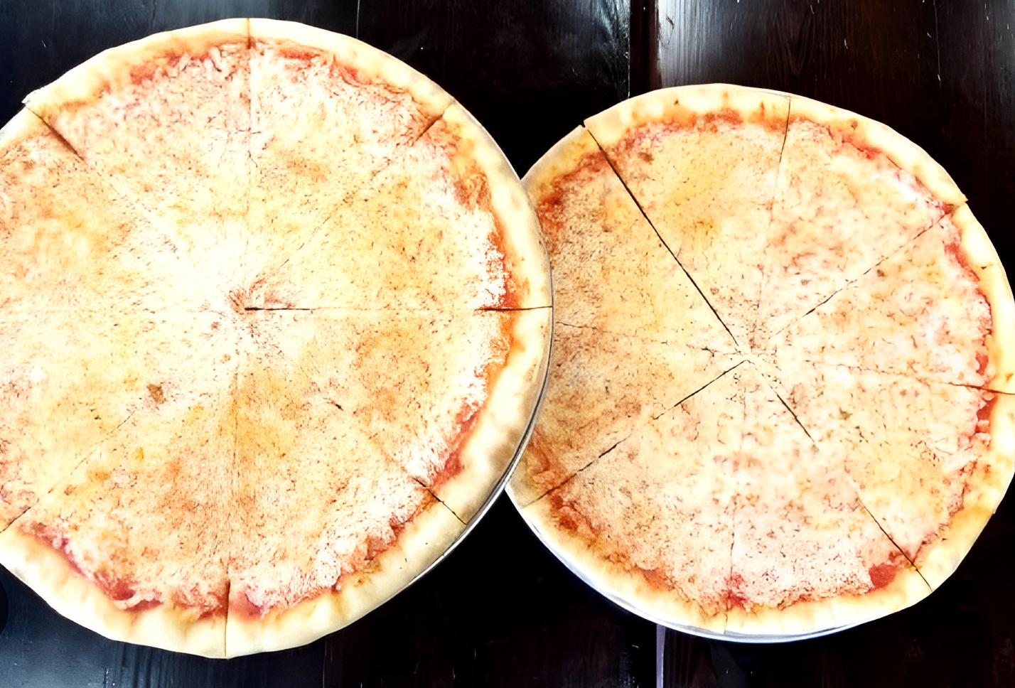 2 Large 14 inches Cheese Pizzas.