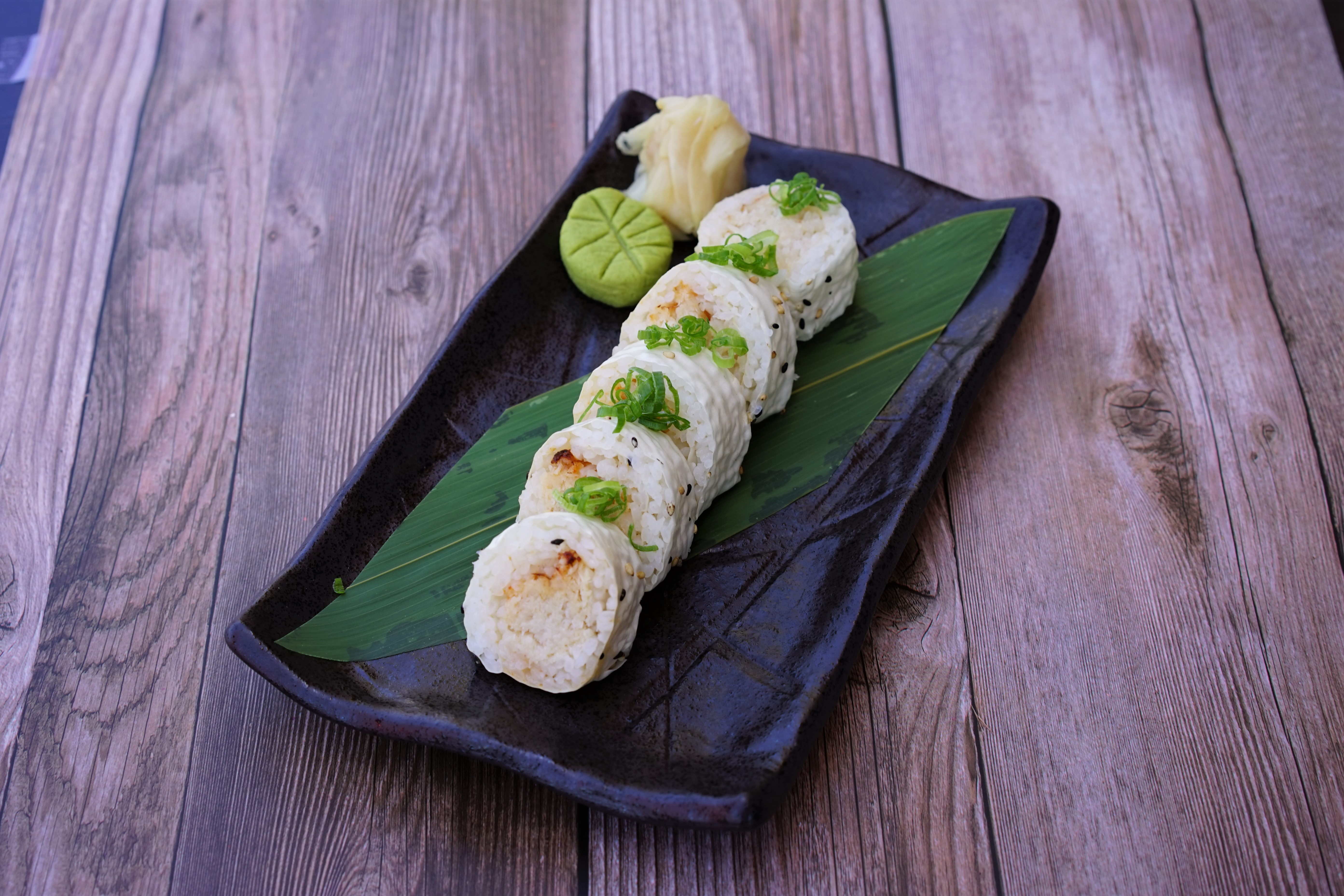 Baked Blue Crab Roll.