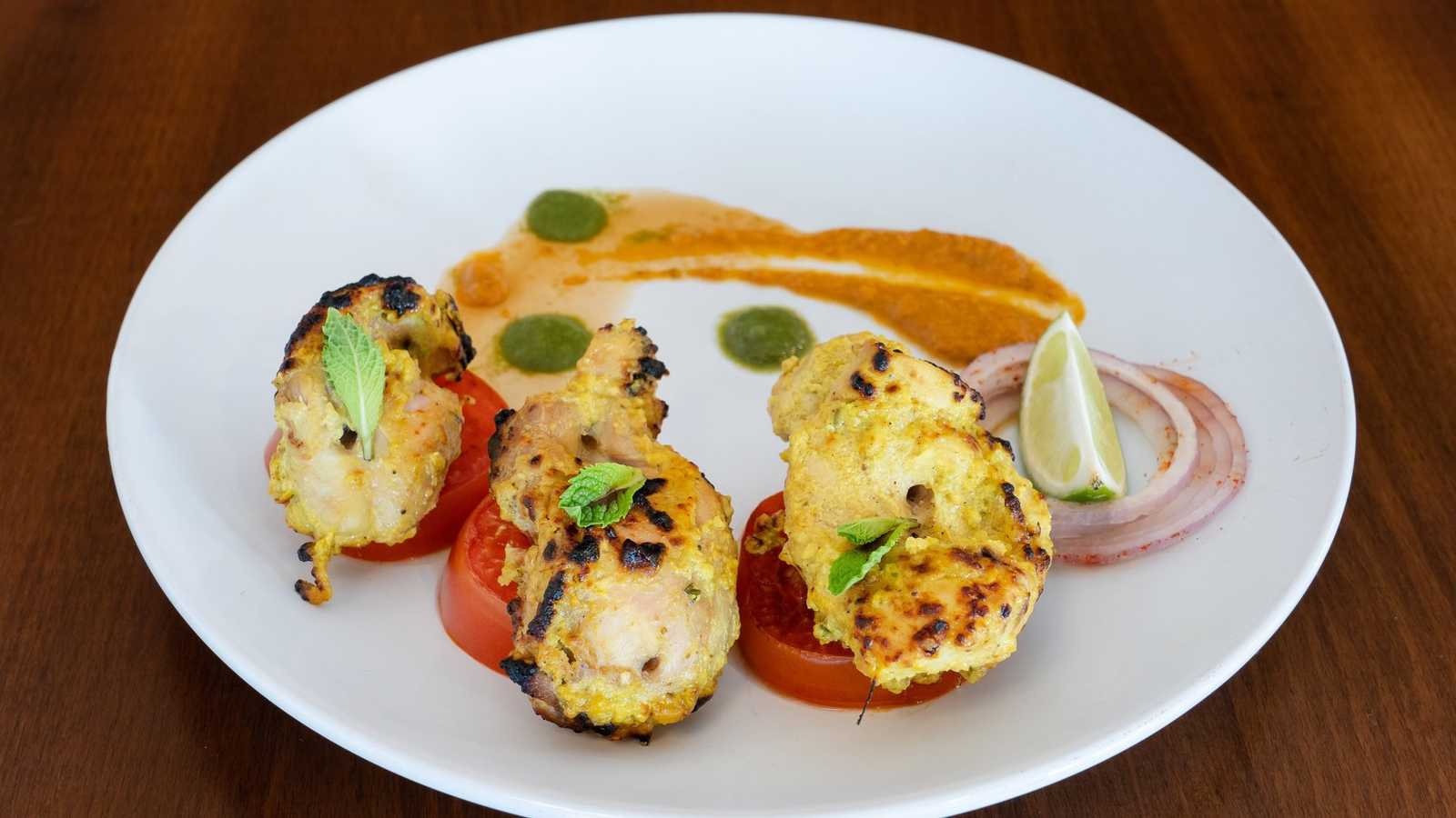 *Chicken Garlic Kebab.