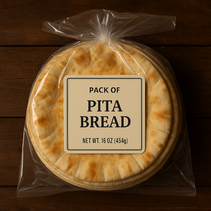 Pack of 6 Pita Bread.