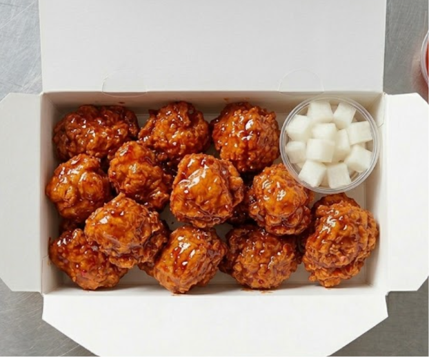 Sweet Chili Boneless Chicken Bites.