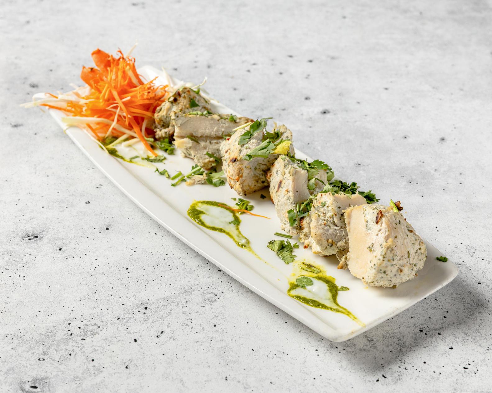 Chicken Malai Kebab.