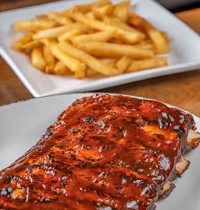 1/2 Slab BBQ Baby Back Ribs.