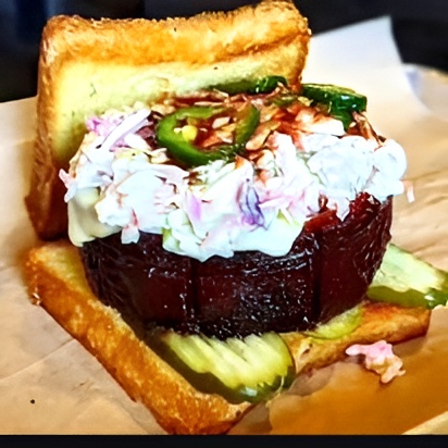 Smoked Bologna Sandwich.