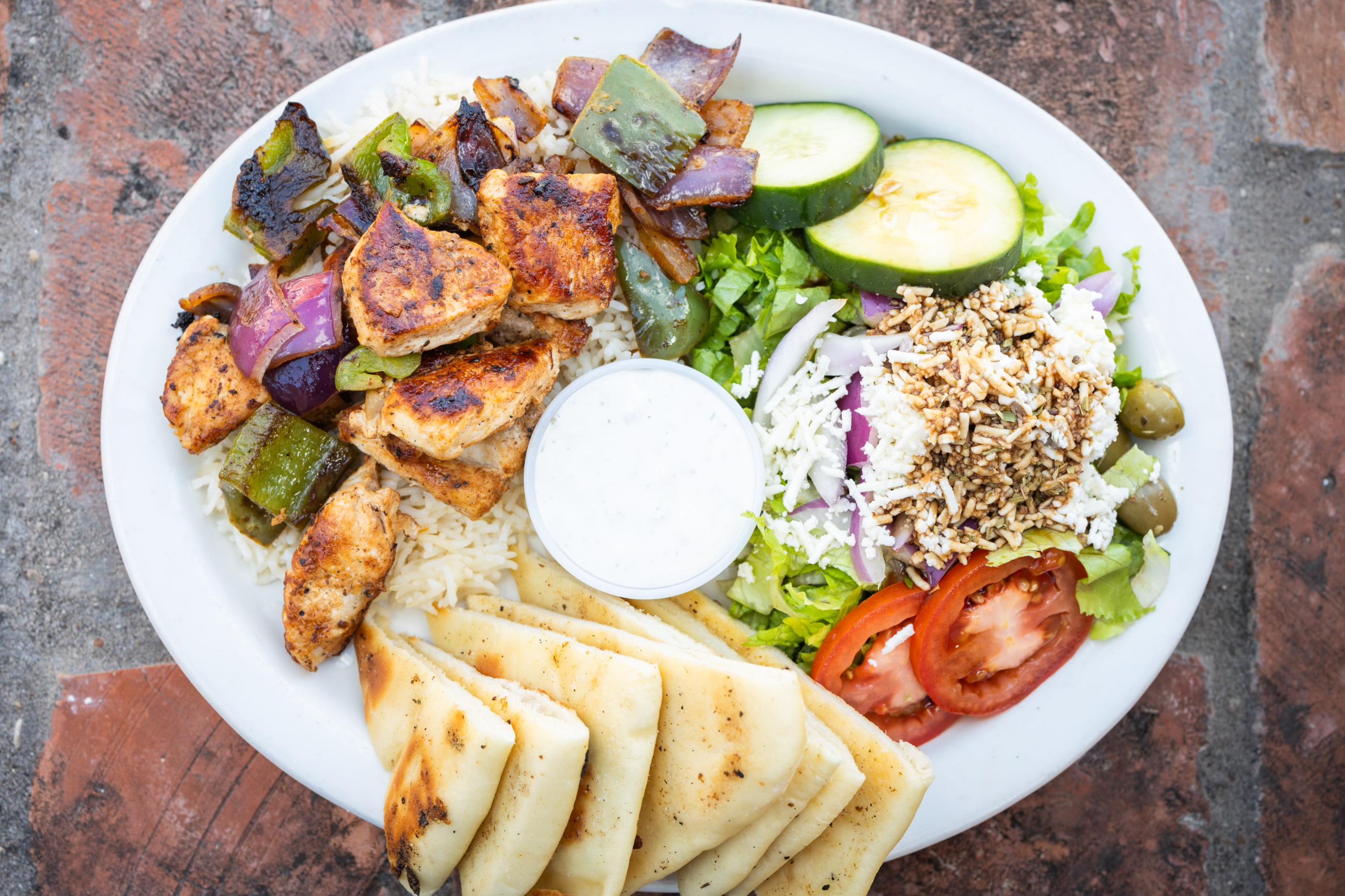 Souvlaki Platter.