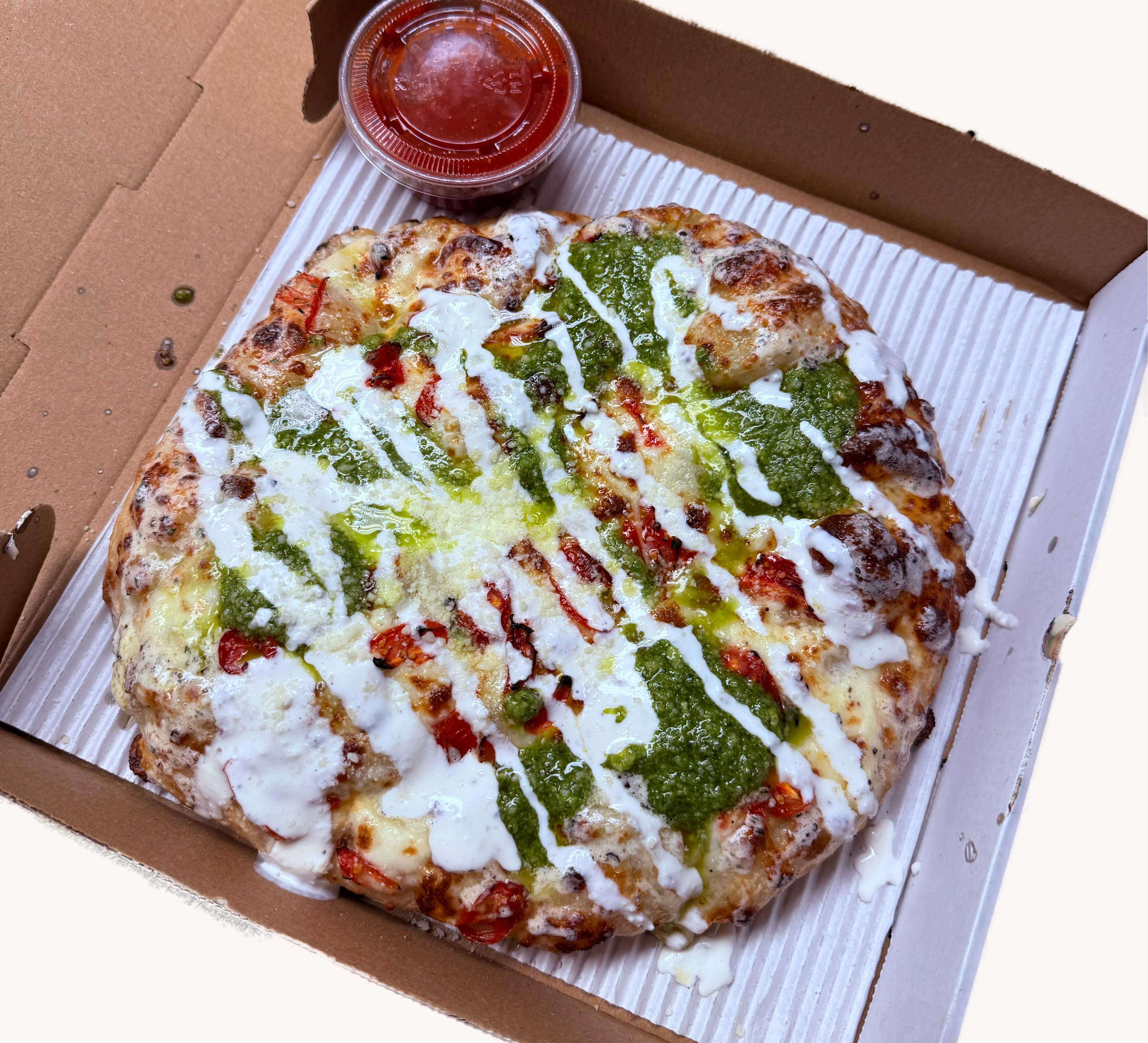 Pesto Cheesy Bread.