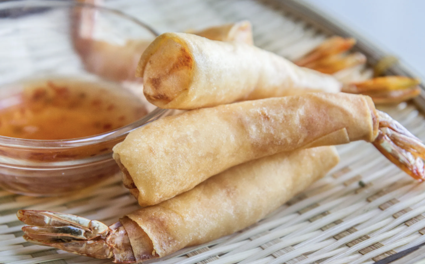 Crispy Shrimp Wraps.