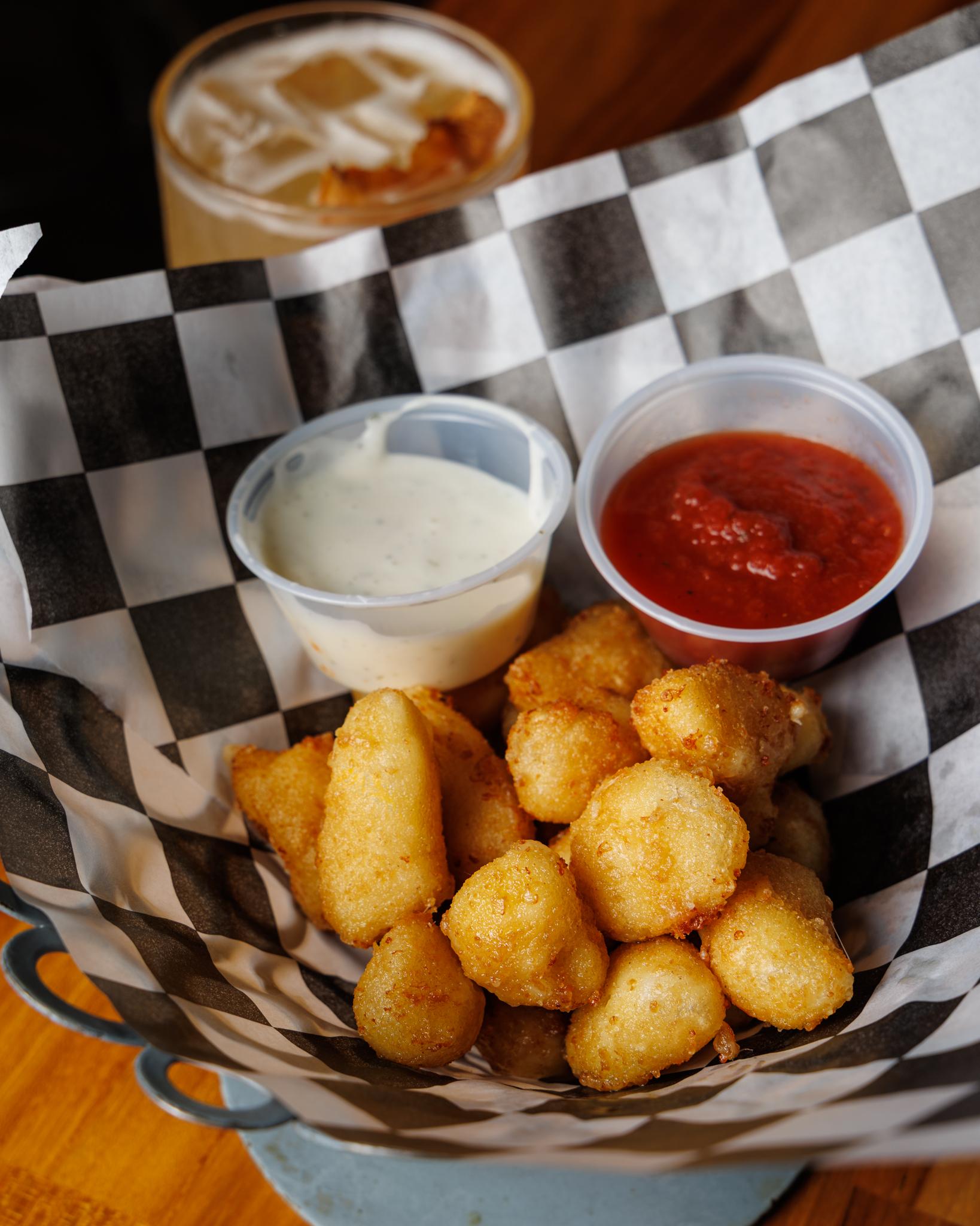 CHEESE CURDS.