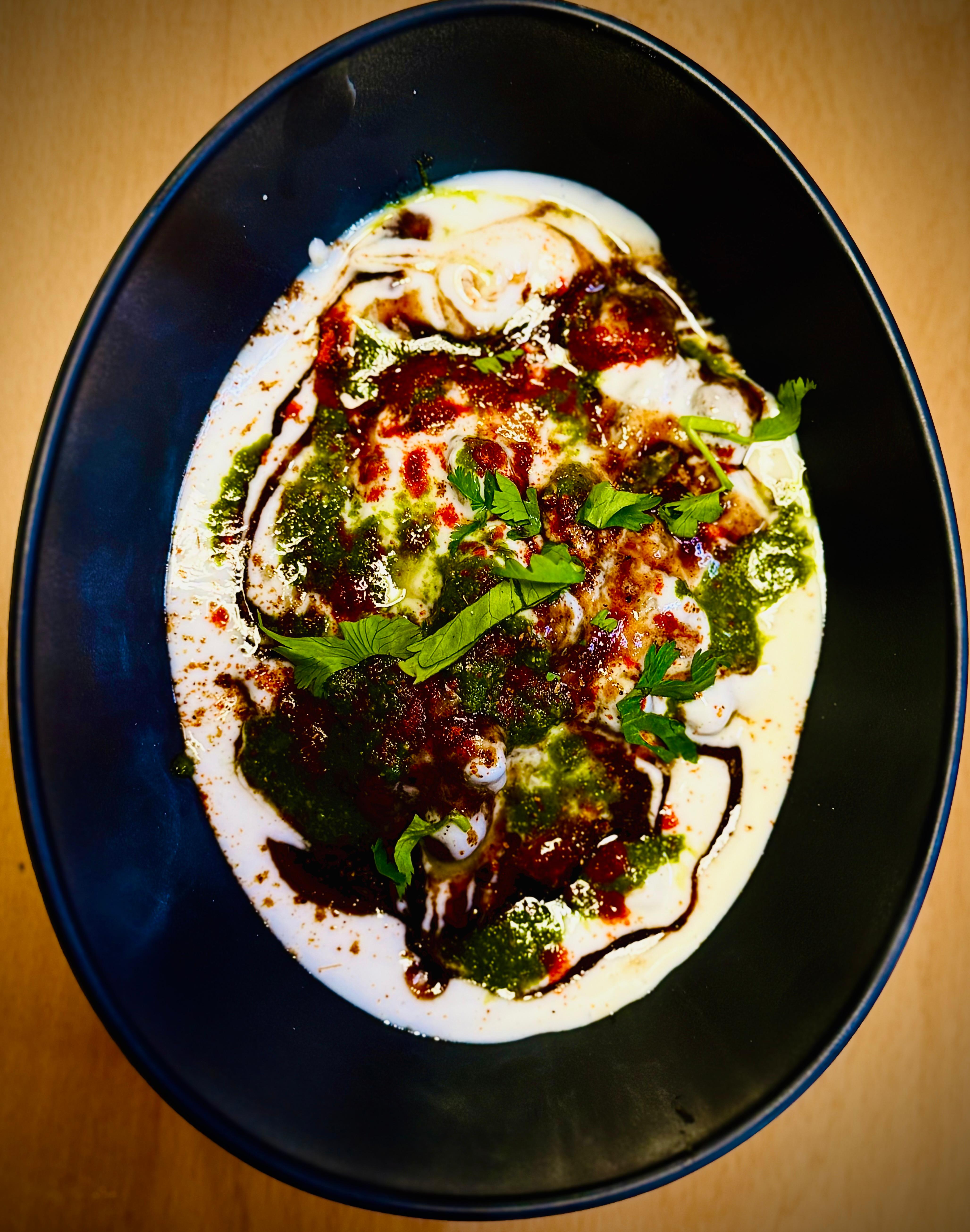 Chhole Aloo Tikki Chat.