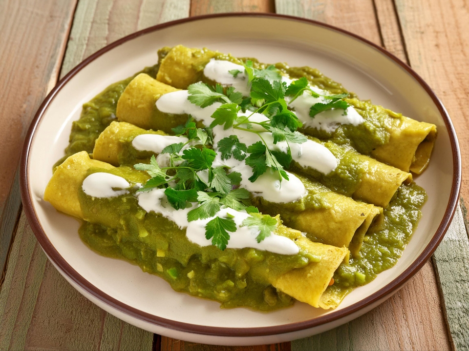 Enchiladas Verdes.