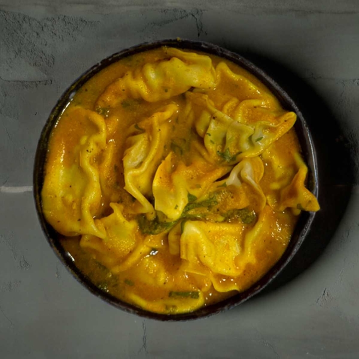 Chicken (Jhol) Momos.