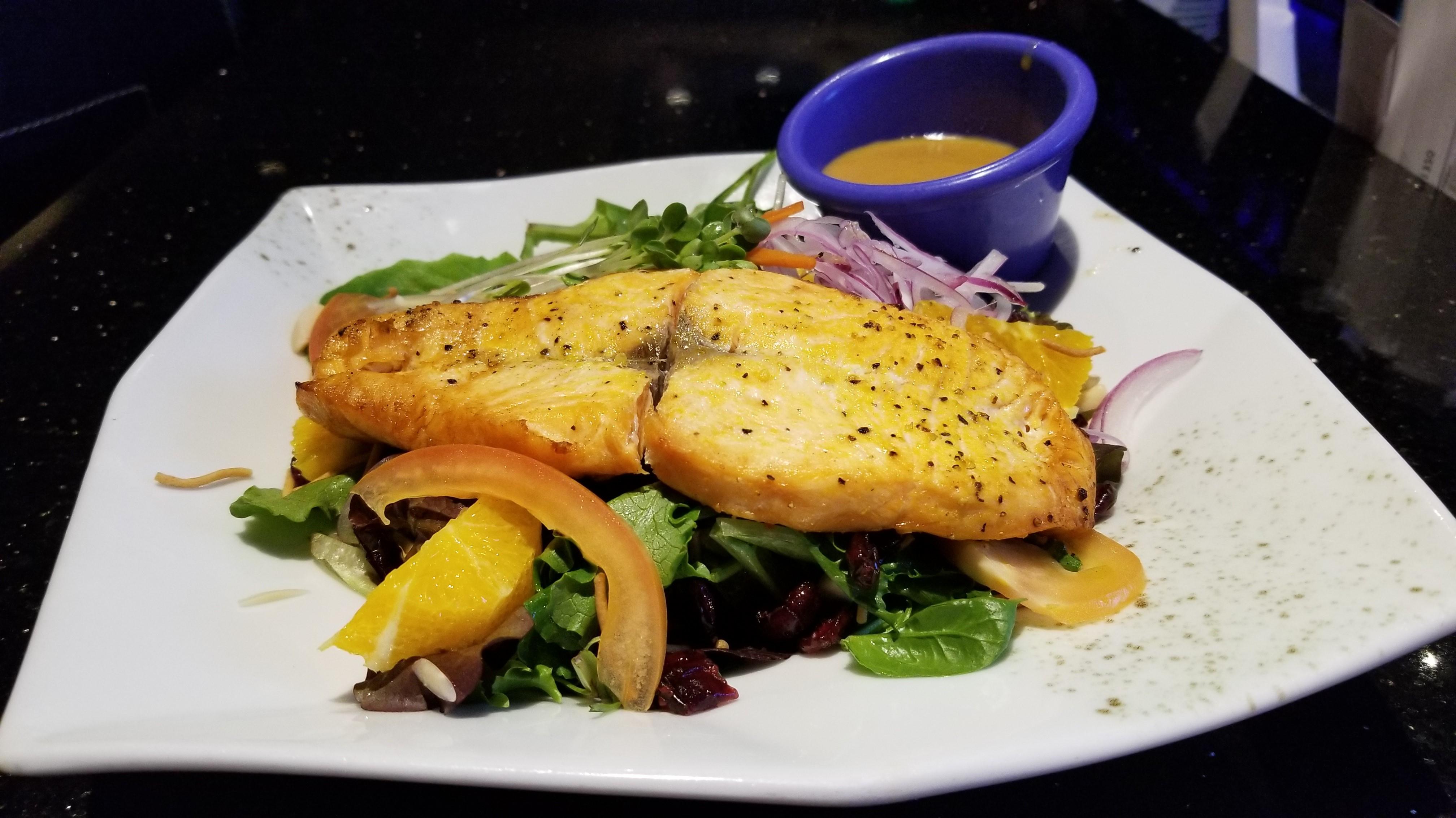 Grilled Salmon Salad.