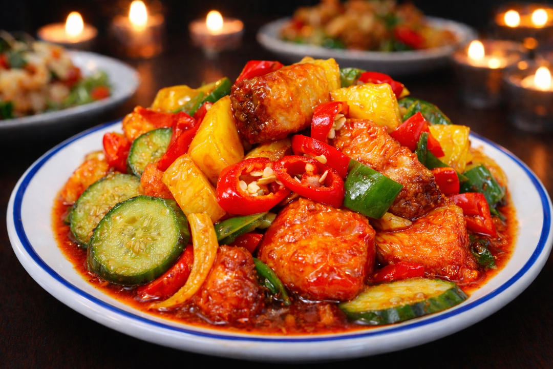Sweet & Sour Salmon.