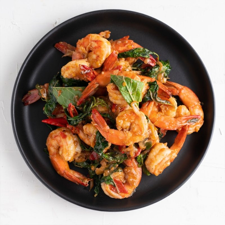 Thai Basil Shrimp.