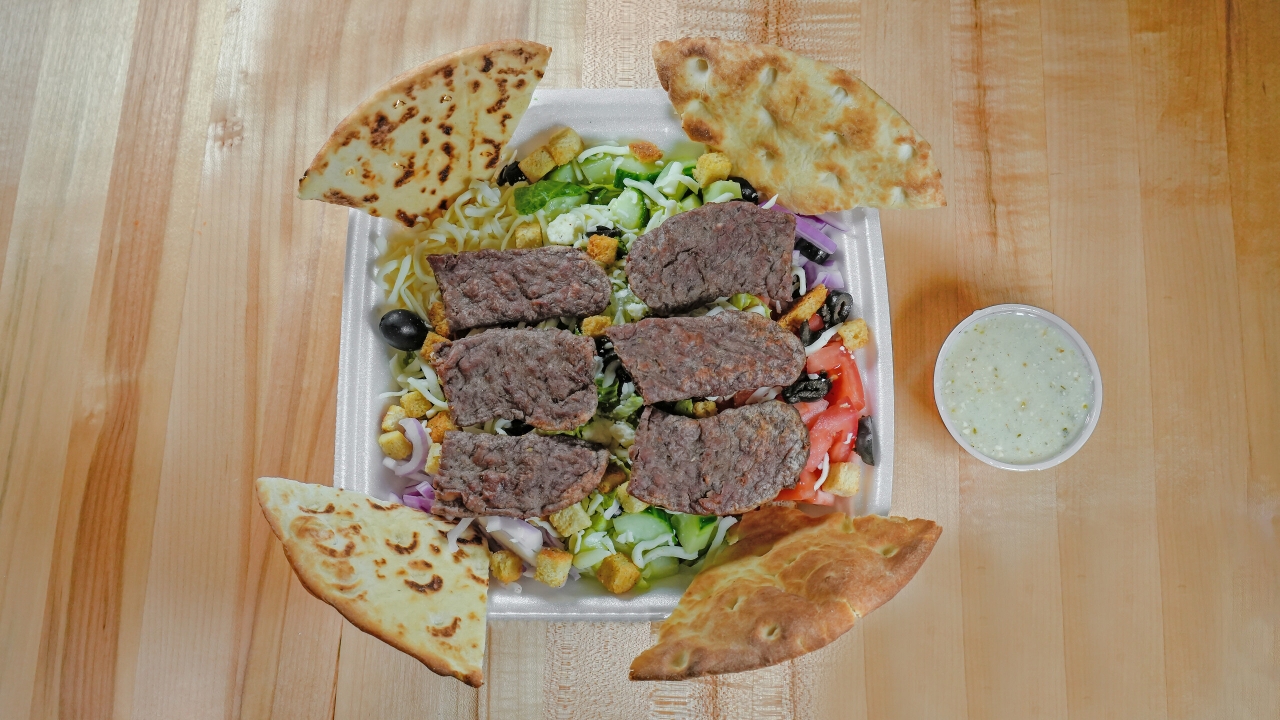 Large gyro salad.