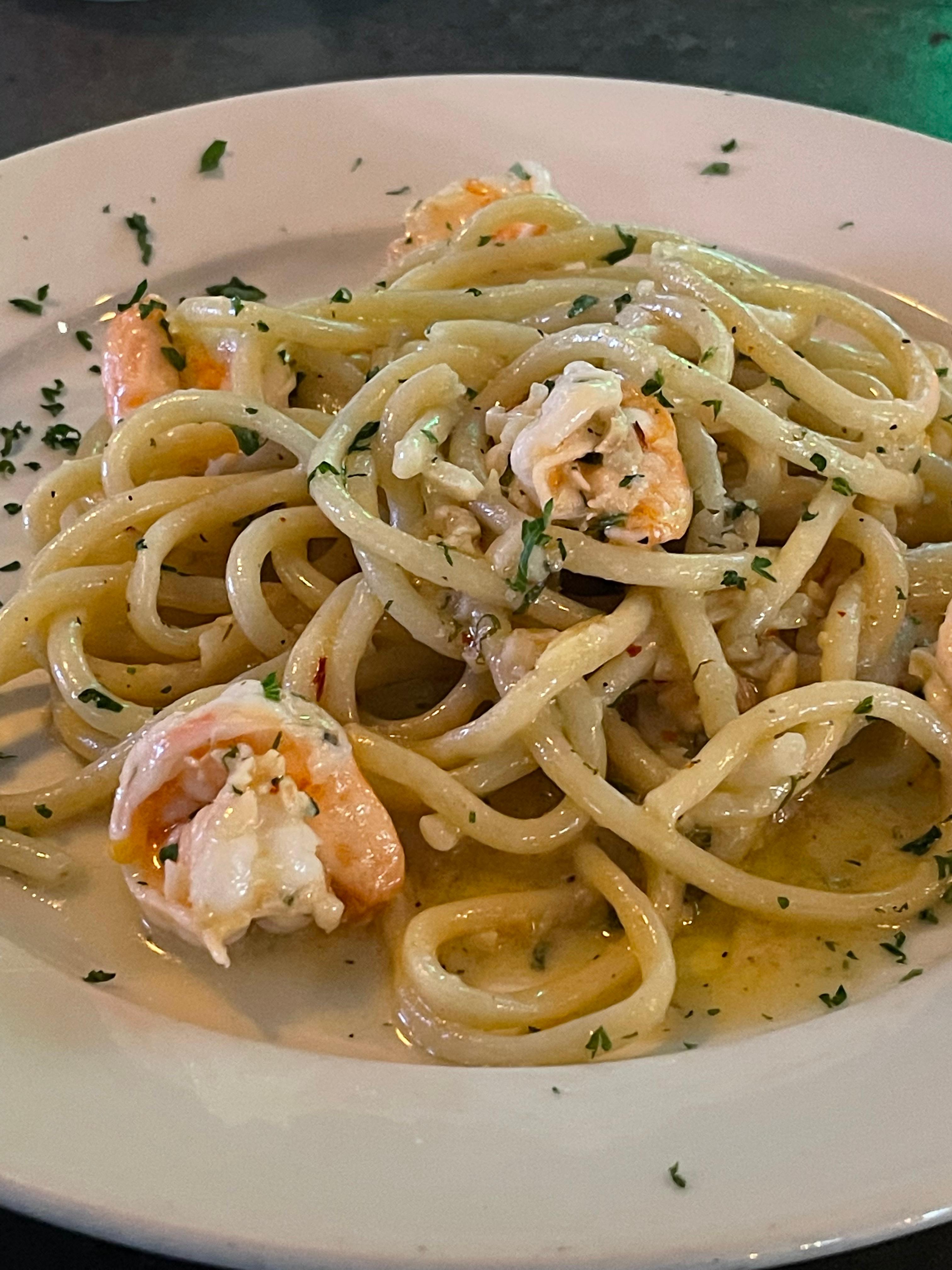 Shrimp Scampi Dinner Pasta.