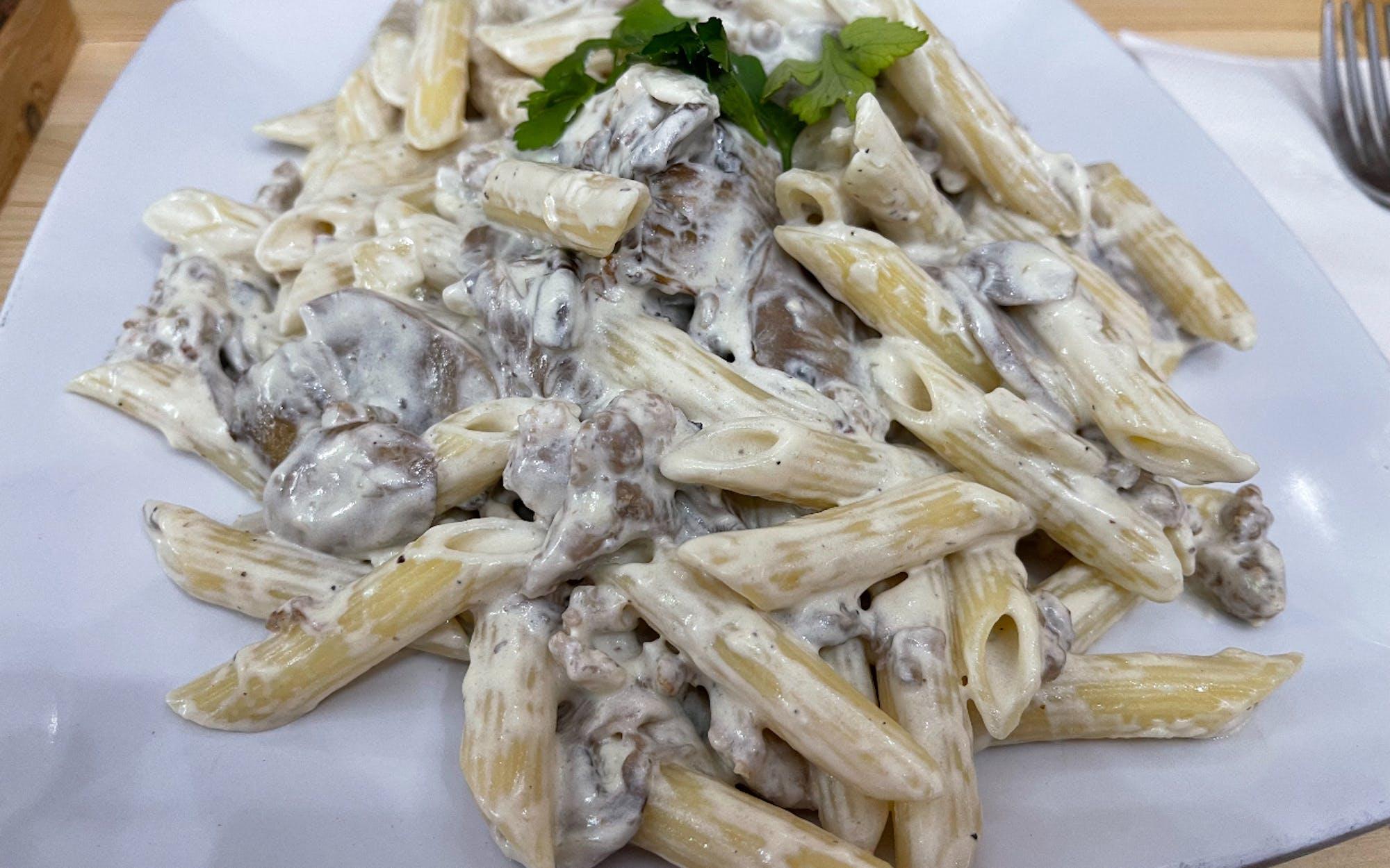 Pasta alla Boscaiola in Bianca.