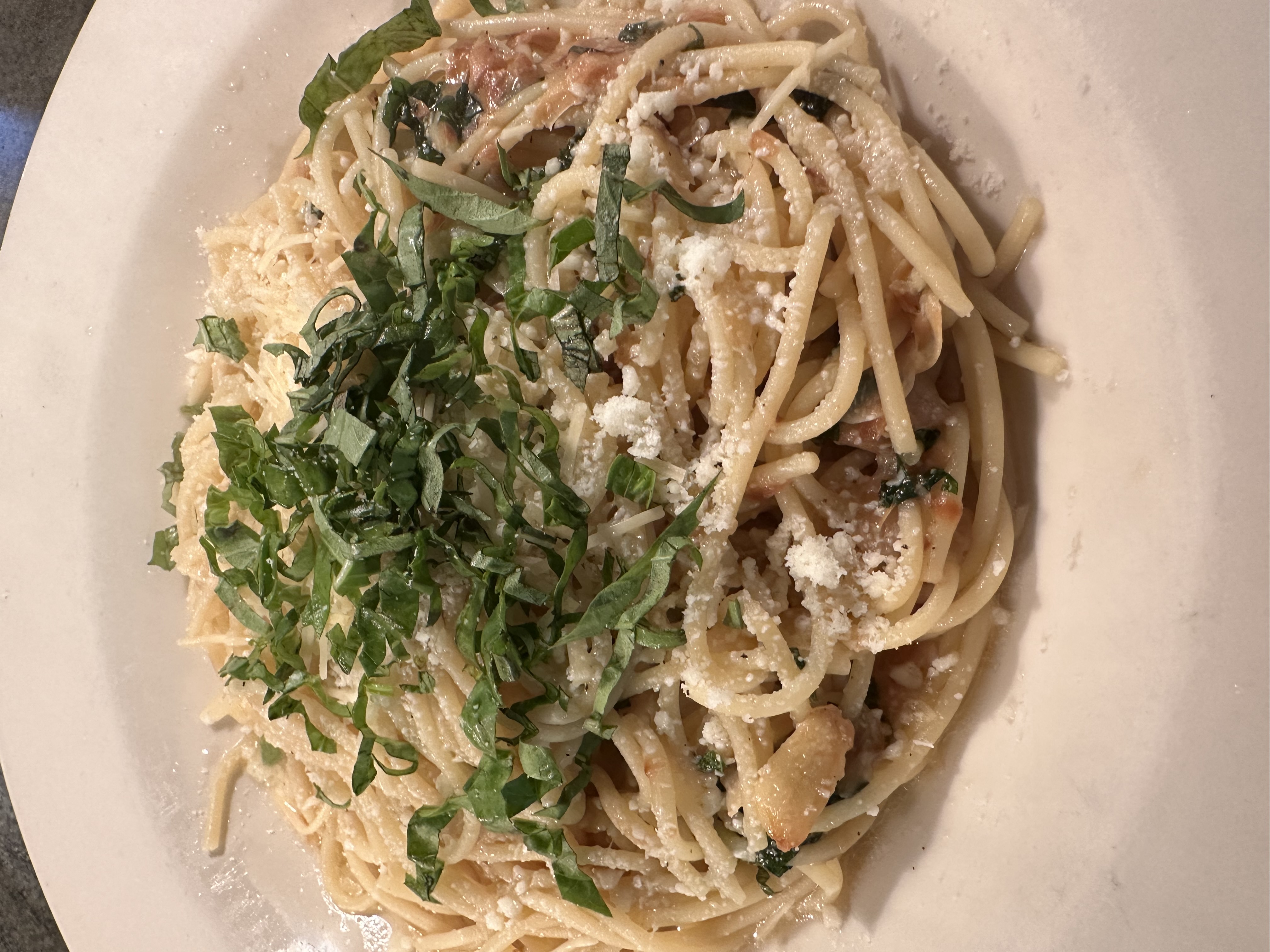 Spaghetti Olive Oil Garlic.