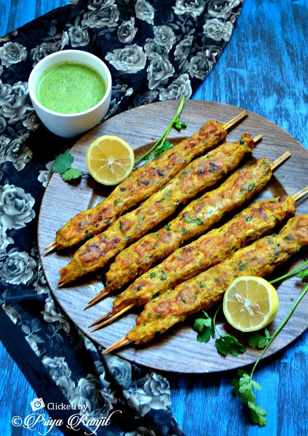 Chicken Sheekh Kebab.