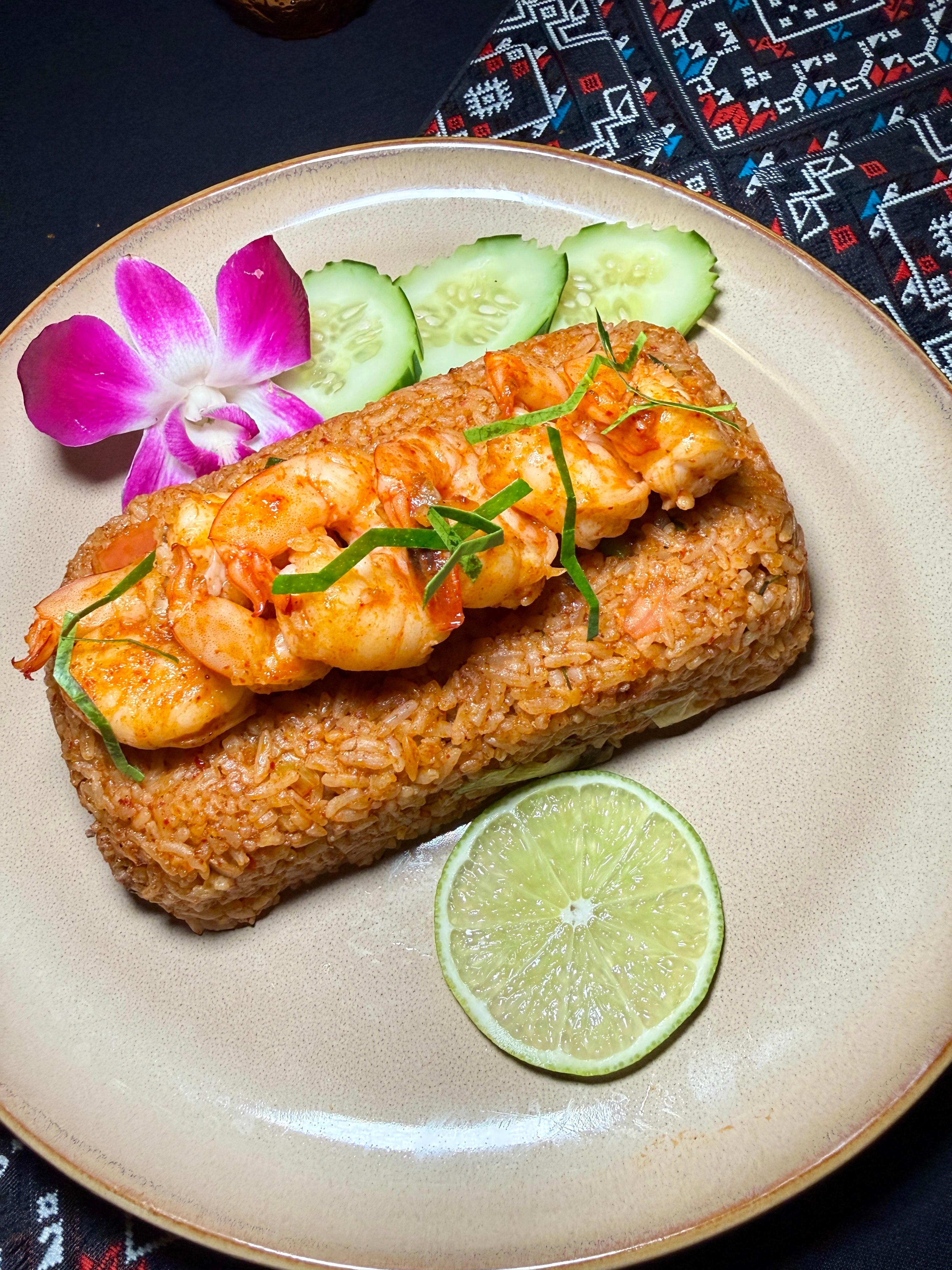 Tomyum goong fried rice.