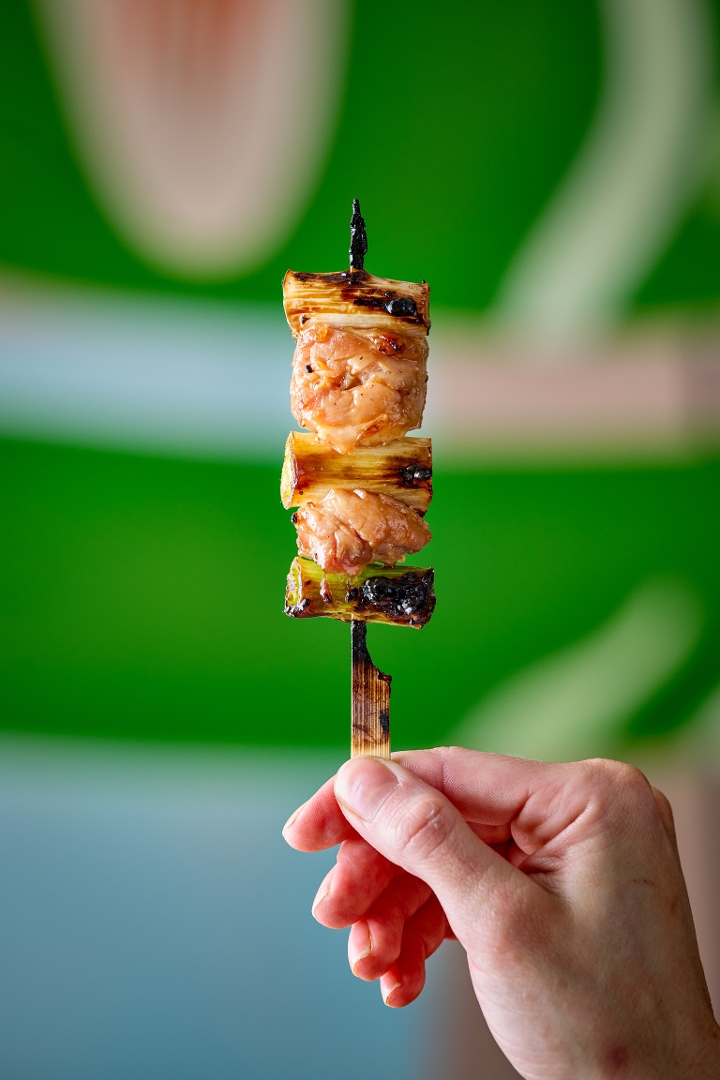 Chicken Leg & Negi Yakitori.