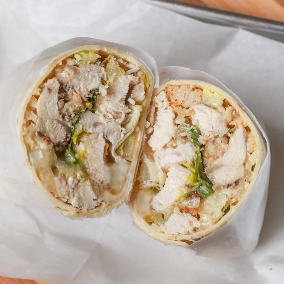 CHICKEN CAESAR WRAP.