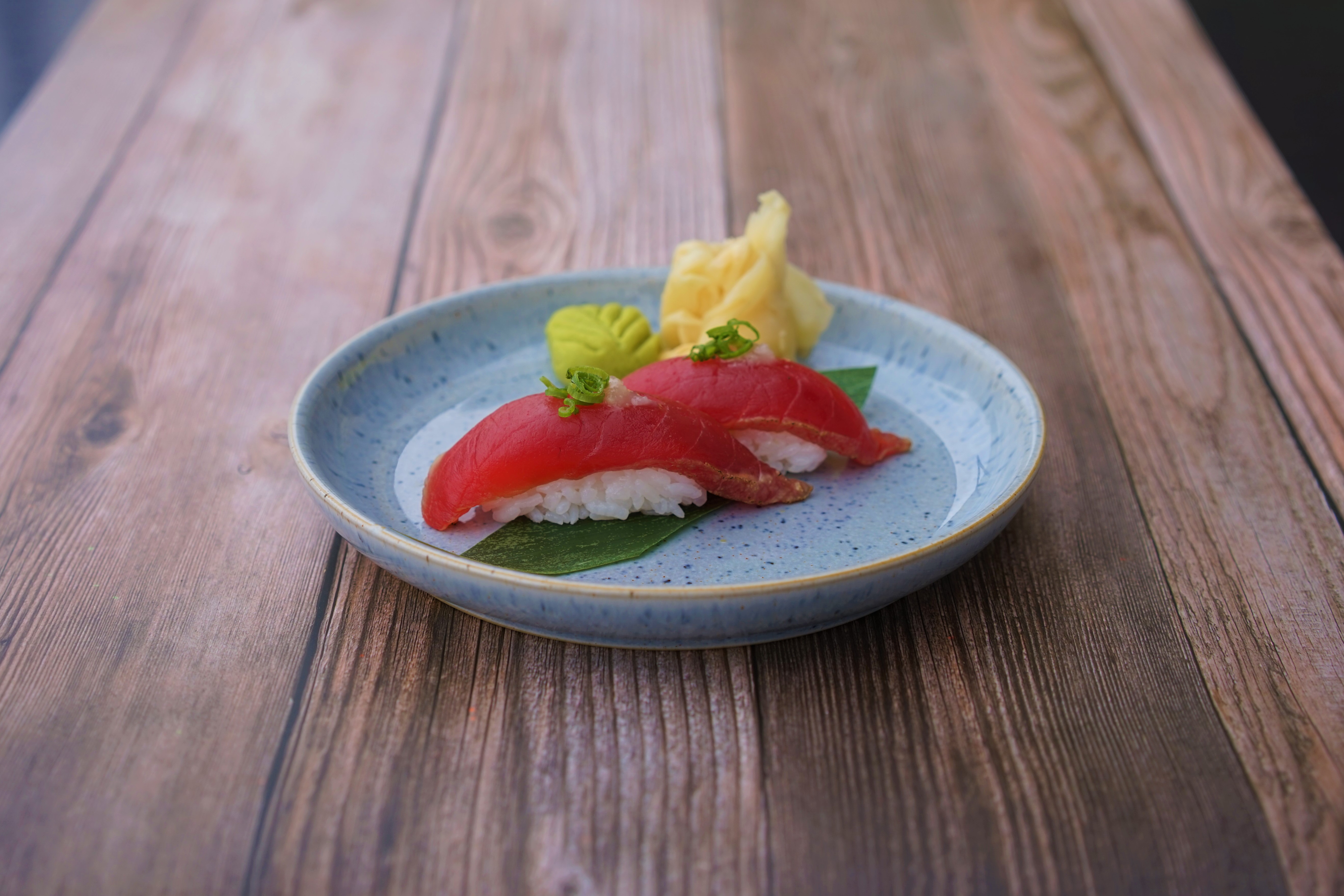 Spicy Garlic Tuna Tataki Sushi.