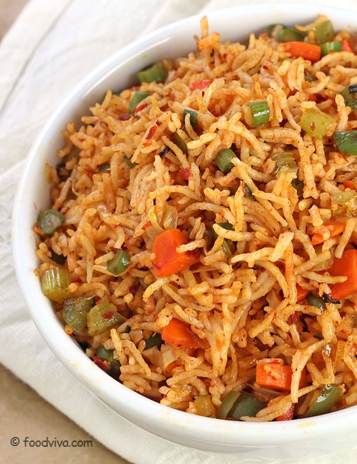 Veg Schezwan Fried Rice.