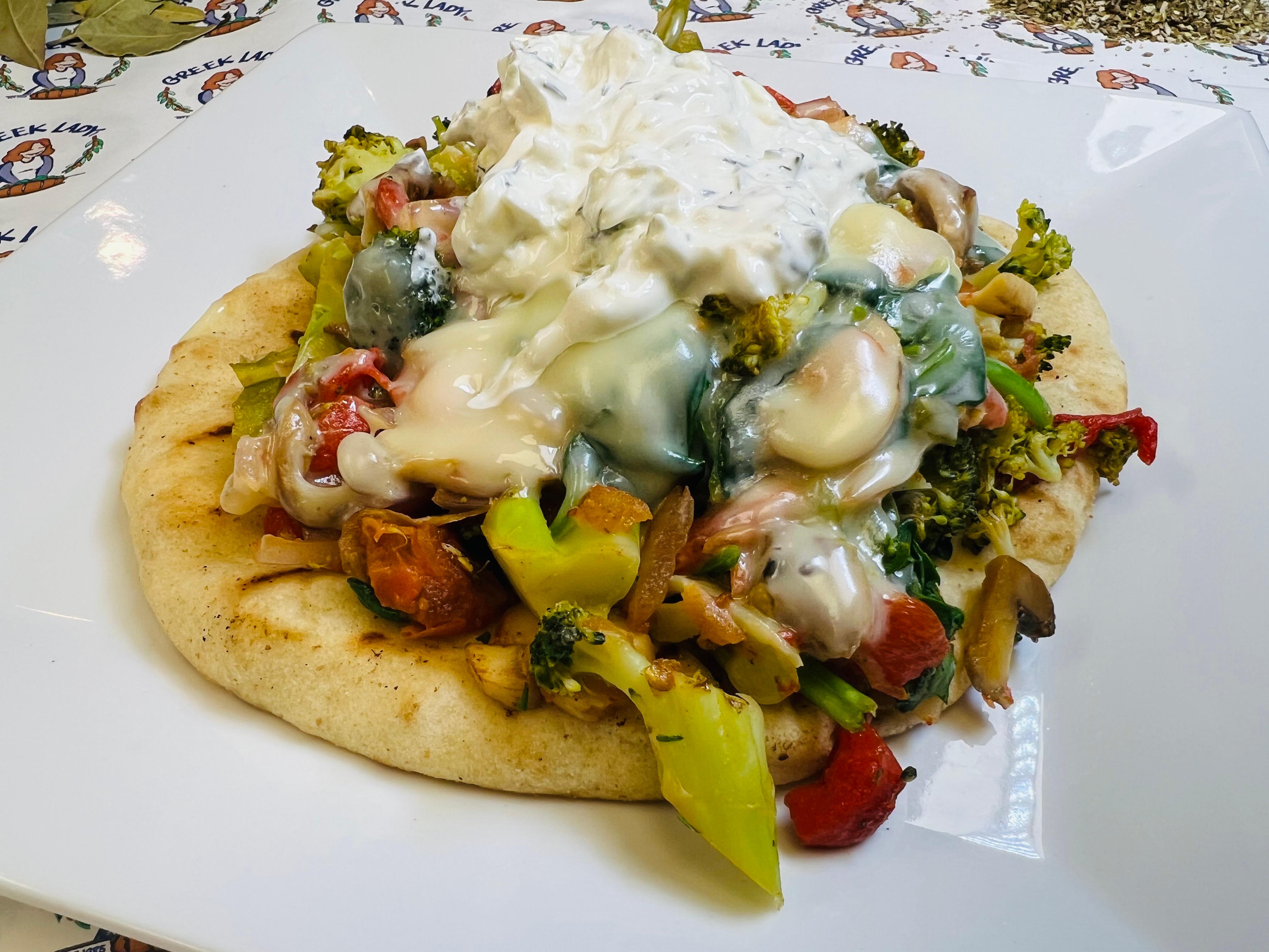 Grilled Veggie Pita Platter.