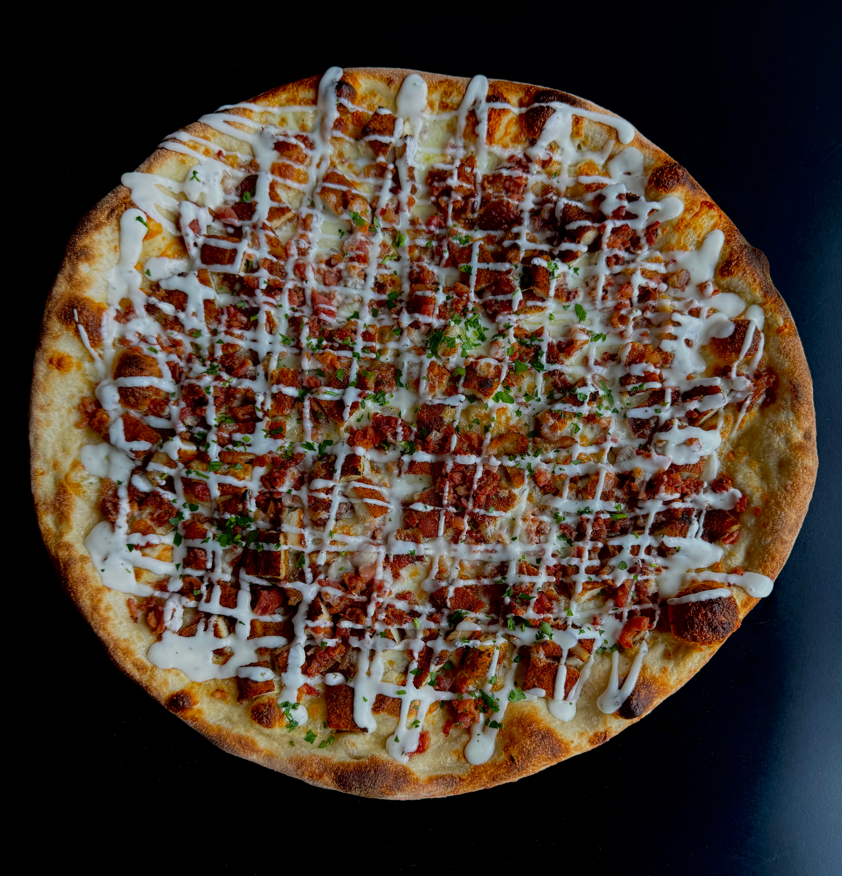 Chicken Bacon Ranch Pizza.