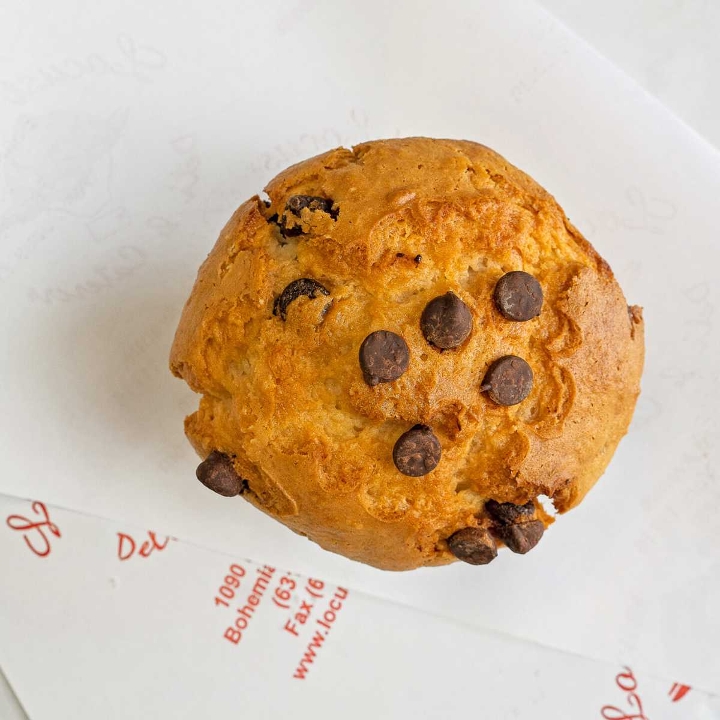 Chocolate Chip Gourmet Muffin.