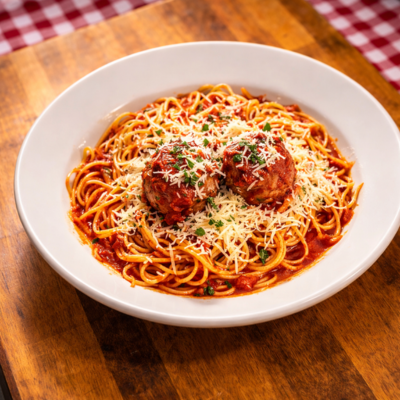 Small Spaghetti with Meatballs.