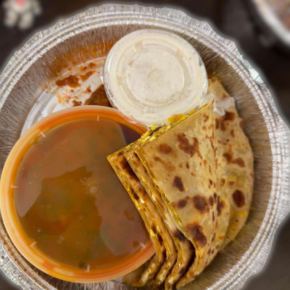 Aloo Paneer Paratha.