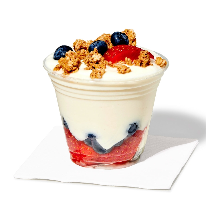 Yogurt and Granola Parfait.
