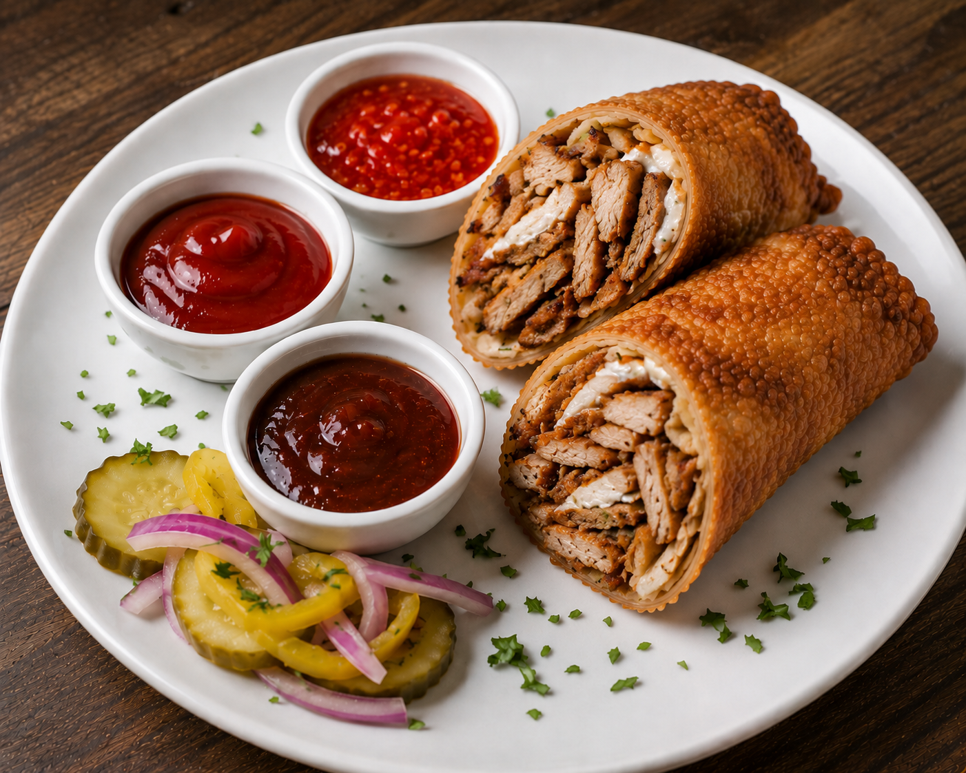 Shawarma Egg Roll.