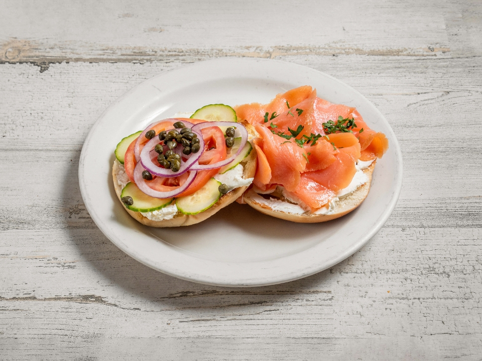 OG Smoked Salmon Bagel.