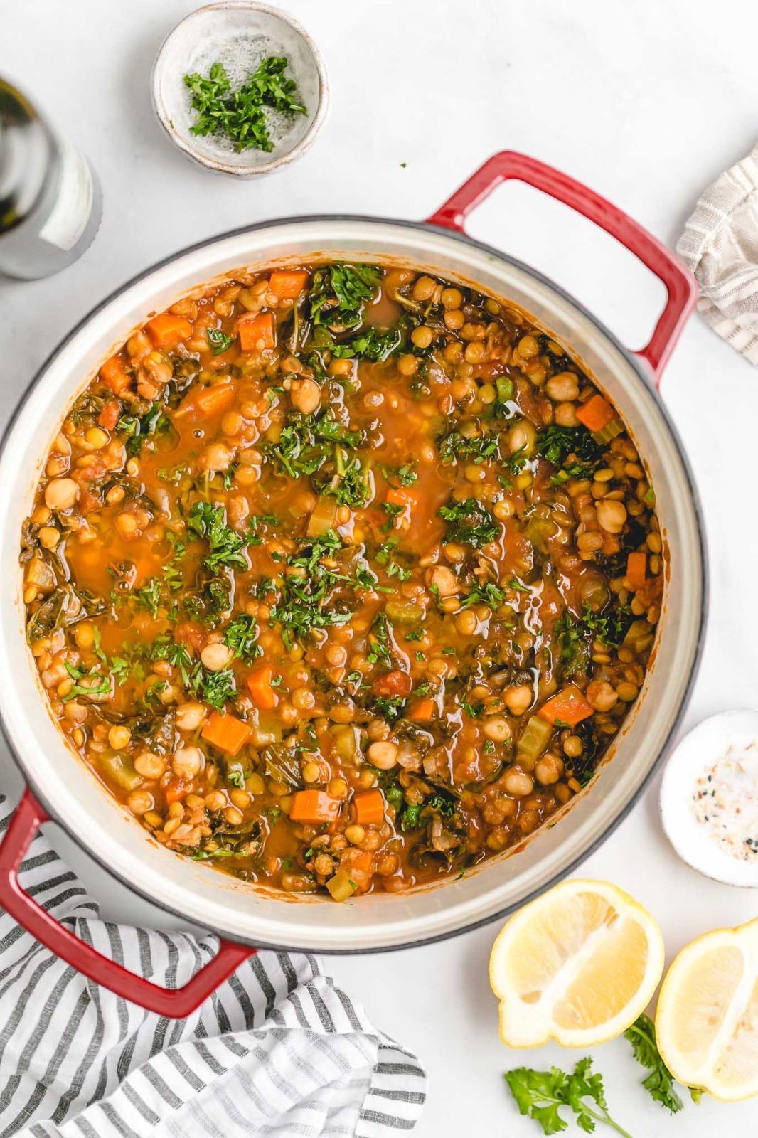 Chickpea Lentil Vegan.