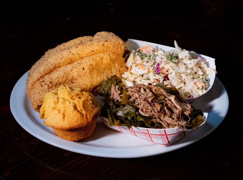Fried catfish plate.