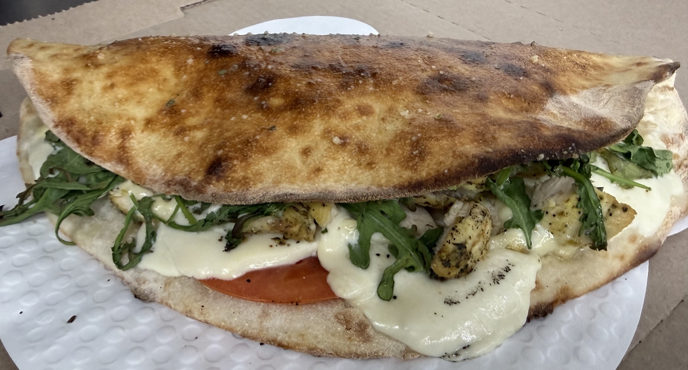 Ari's Special Pizza Sandwich.