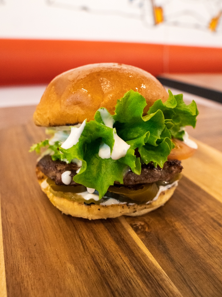 Lamb Burger Deluxe.
