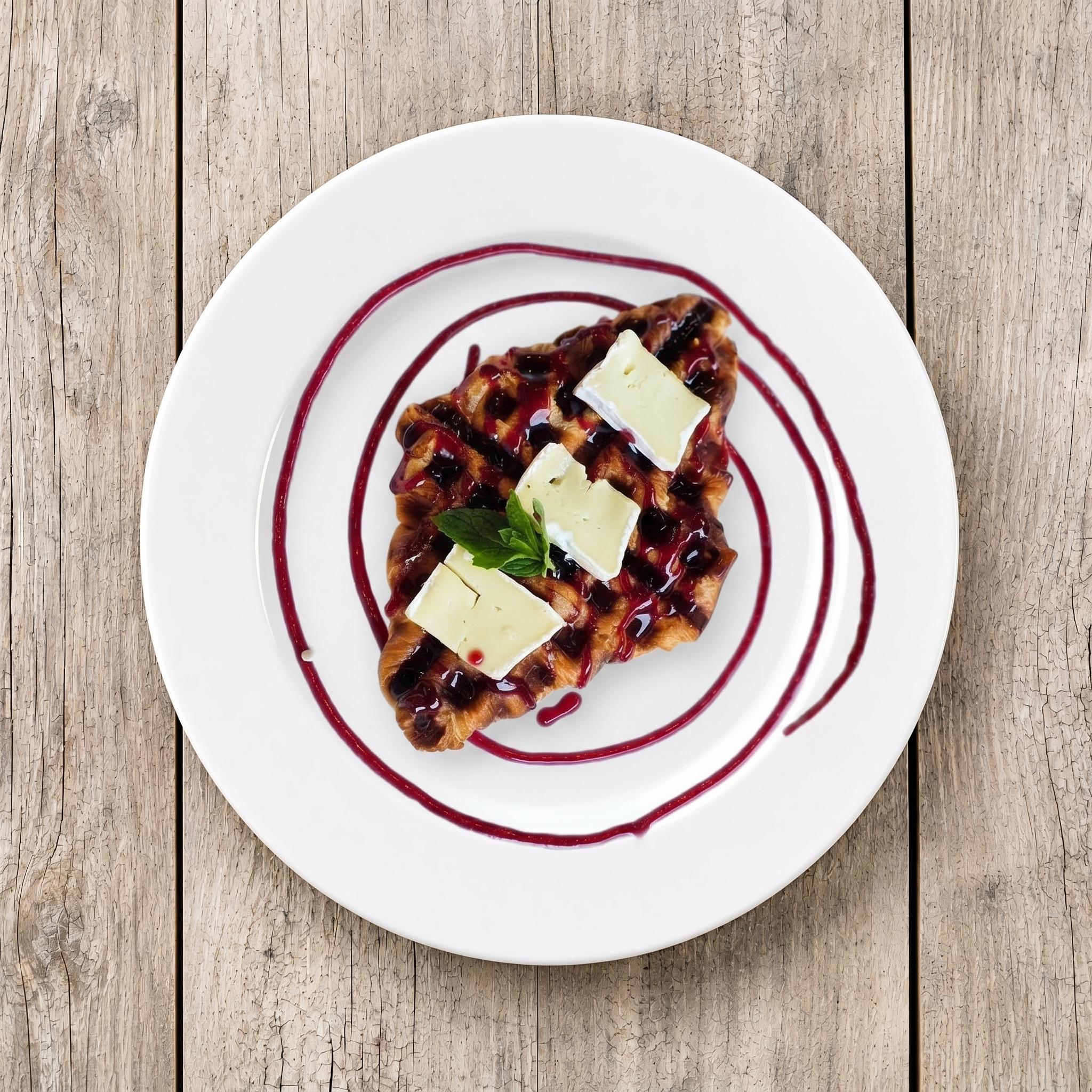 Raspberry Brie Croffle.