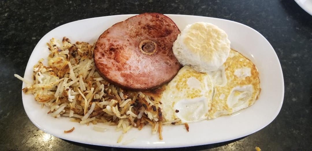 Ham Steak & Eggs.