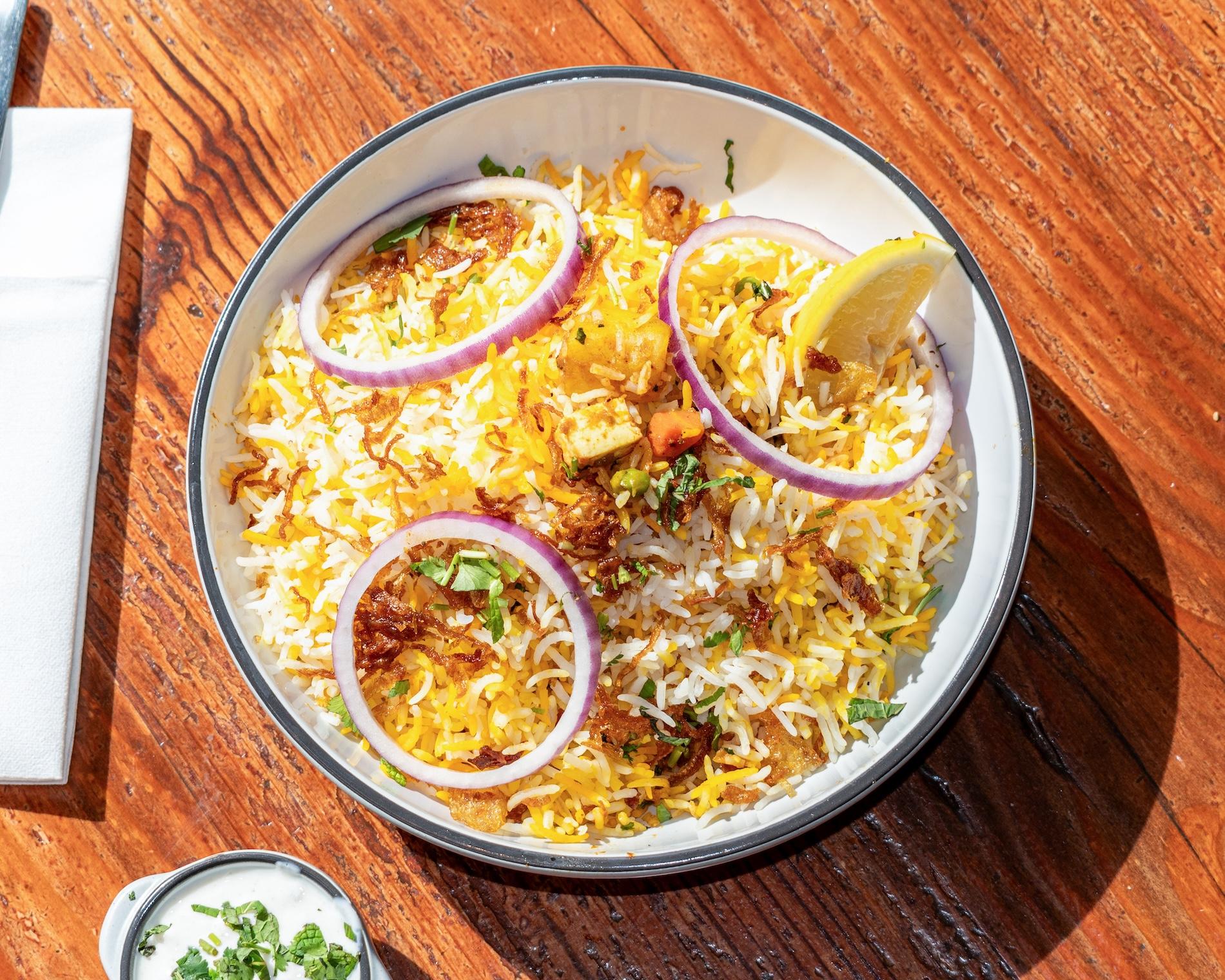 Mixed Vegetable Biryani.