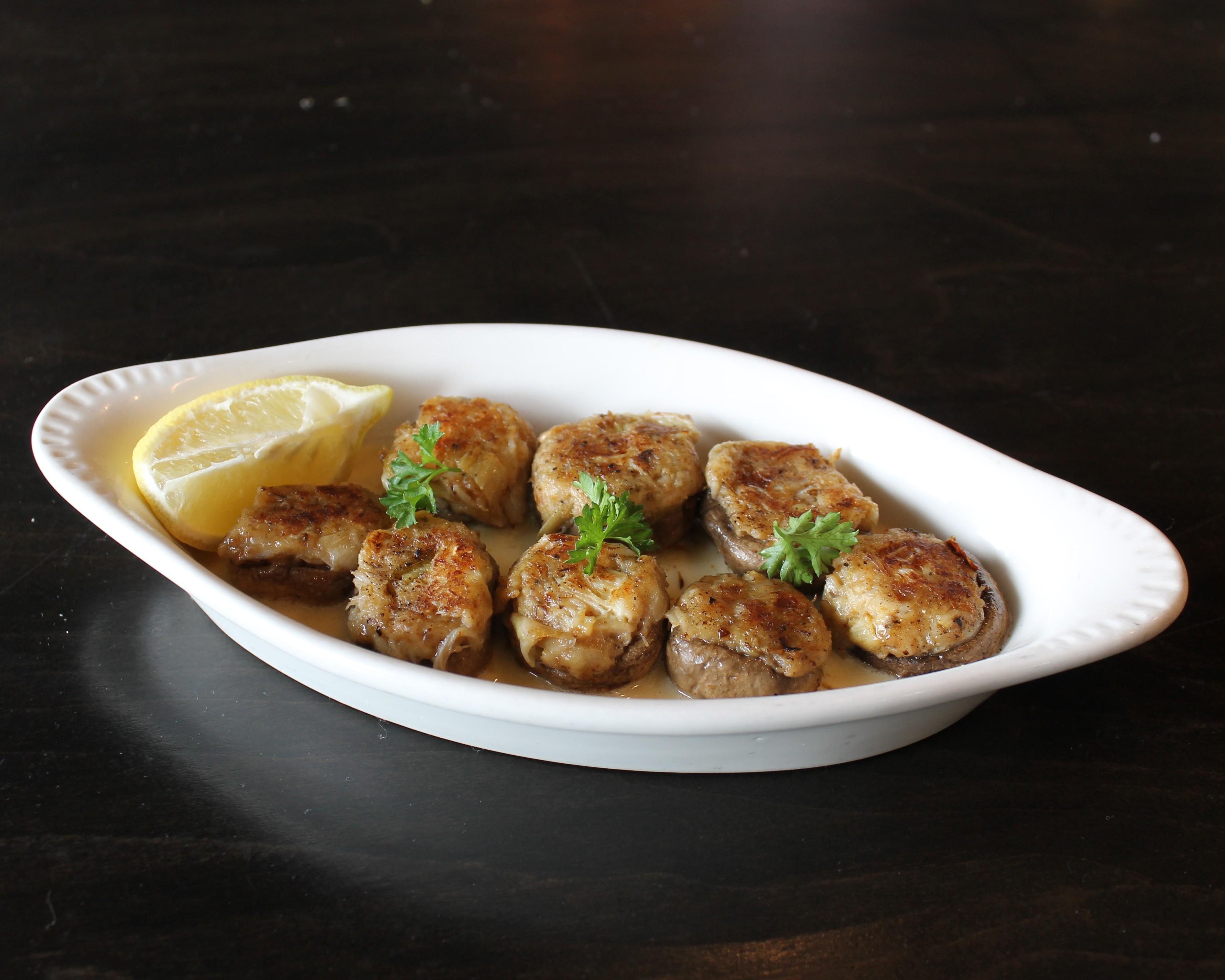 Crabmeat Stuffed Mushrooms.